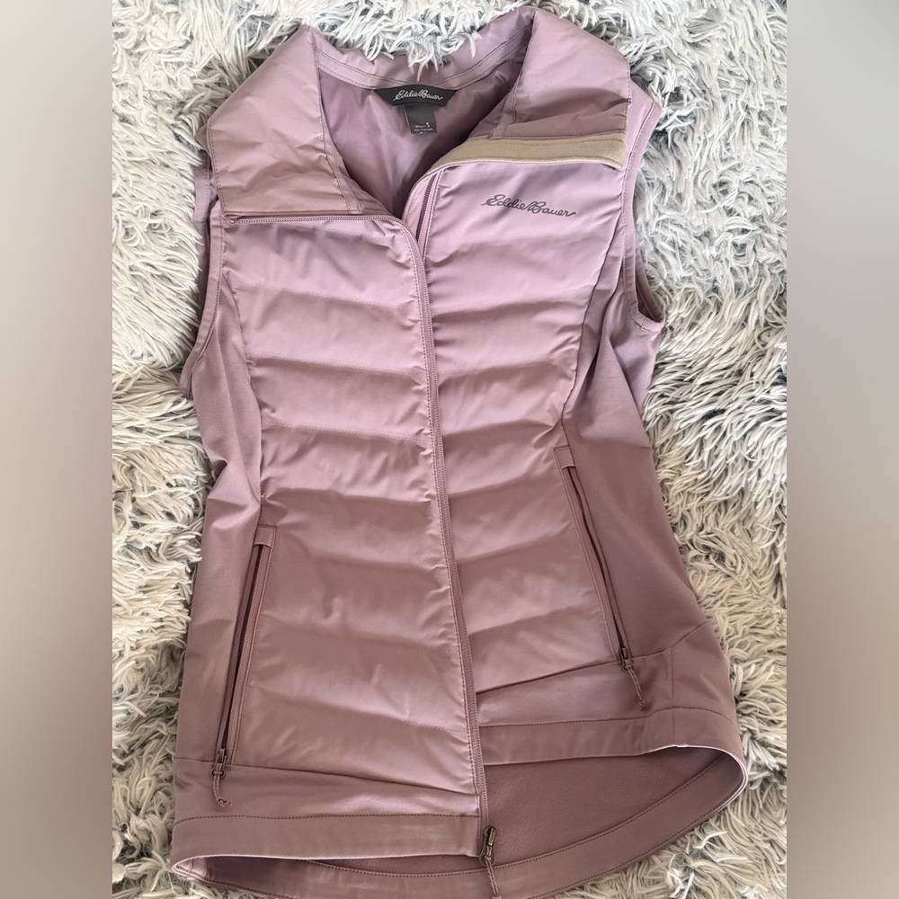 Eddie Bauer Women's Down Hybrid Vest in Soft Lavender